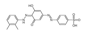 4-[[(4E)-4-[(2,3-dimethylphenyl)hydrazinylidene]-5-hydroxy-3-oxocyclohexa-1,5-dien-1-yl]diazenyl]benzenesulfonic acid Structure