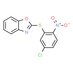 2-[(5-CHLORO-2-NITROPHENYL)THIO]-1,3-BENZOXAZOLE结构式