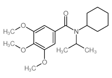 Benzamide, N-cyclohexyl-3,4,5-trimethoxy-N-(1-methylethyl)- structure