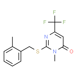 3-Methyl-2-[(2-methylbenzyl)sulfanyl]-6-(trifluoromethyl)-4(3H)-pyrimidinone picture