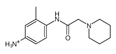 N-(4-amino-2-methylphenyl)-2-piperidin-1-ium-1-ylacetamide结构式