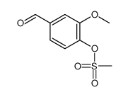 METHANESULFONIC ACID 4-FORMYL-2-METHOXY-PHENYL ESTER Structure