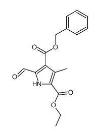 5-formyl-3-methyl-pyrrole-2,4-dicarboxylic acid 4-benzyl ester 2-ethyl ester Structure