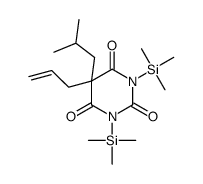 5-(2-Methylpropyl)-5-(2-propenyl)-1,3-bis(trimethylsilyl)-2,4,6(1H,3H,5H)-pyrimidinetrione结构式