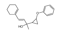 optically inactive 4t-cyclohex-1-enyl-2-(2-phenoxy-cyclopropyl)-but-3-en-2-ol结构式