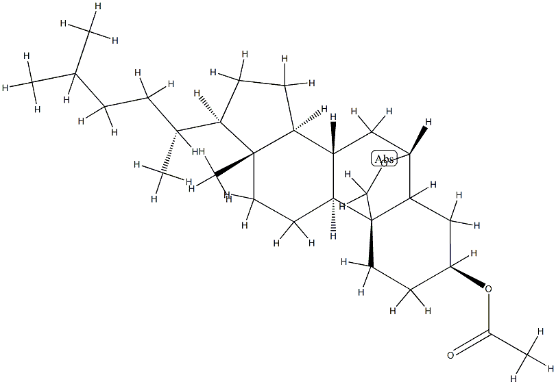 6β,19-Epoxy-26,27-dinorergostan-3β-ol acetate structure