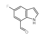 5-氟-1H-吲哚-7-甲醛结构式