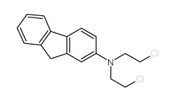 N,N-bis(2-chloroethyl)-9H-fluoren-2-amine structure