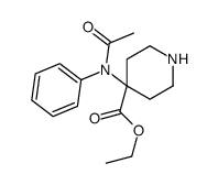 ethyl 4-(N-acetylanilino)piperidine-4-carboxylate结构式