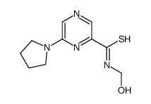 N-(hydroxymethyl)-6-pyrrolidin-1-ylpyrazine-2-carbothioamide Structure