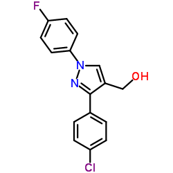 (3-(4-CHLOROPHENYL)-1-(4-FLUOROPHENYL)-1H-PYRAZOL-4-YL)METHANOL结构式