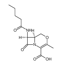 (6S)-3-methyl-8-oxo-7t-pentanoylamino-(6rH)-4-oxa-1-aza-bicyclo[4.2.0]oct-2-ene-2-carboxylic acid Structure