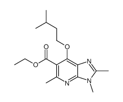 2,3,5-trimethyl-7-(3-methyl-butoxy)-3H-imidazo[4,5-b]pyridine-6-carboxylic acid ethyl ester结构式