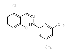 N-[(2,6-dichlorophenyl)methylideneamino]-4,6-dimethyl-pyrimidin-2-amine picture