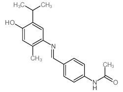 Acetamide,N-[4-[[[4-hydroxy-2-methyl-5-(1-methylethyl)phenyl]imino]methyl]phenyl]- structure