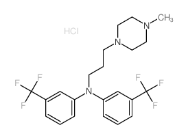 1-Piperazinepropanamine,4-methyl-N,N-bis[3-(trifluoromethyl)phenyl]-, hydrochloride (1:2) Structure