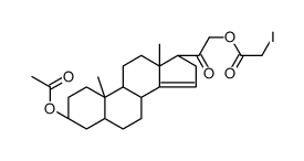 (17α)-3β,21-Dihydroxy-5β-pregn-14-en-20-one 3-acetate 21-iodoacetate structure