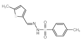 4-methyl-N-[(5-methylthiophen-2-yl)methylideneamino]benzenesulfonamide结构式