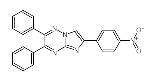 Imidazo[1,2-b][1,2,4]triazine,6-(4-nitrophenyl)-2,3-diphenyl- Structure