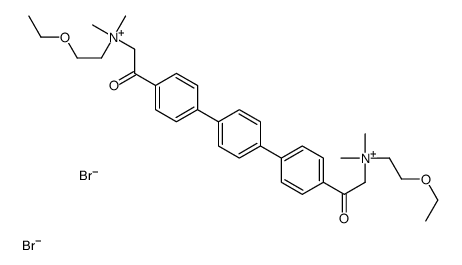 2-ethoxyethyl-[2-[4-[4-[4-[2-(2-ethoxyethyl-dimethyl-ammonio)acetyl]ph enyl]phenyl]phenyl]-2-oxo-ethyl]-dimethyl-azanium dibromide structure