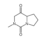 (9CI)-六氢-2-甲基吡咯并[1,2-c]嘧啶-1,4-二酮结构式