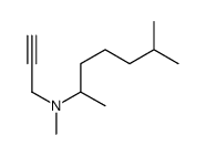 N,6-dimethyl-N-prop-2-ynylheptan-2-amine Structure