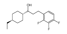 1-(trans-4-ethylcyclohexyl)-3-(2,3,4-trifluorophenyl)-1-propanol Structure