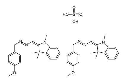 2-[[(4-methoxyphenyl)methylhydrazono]methyl]-1,3,3-trimethyl-3H-indolium sulphate (2:1) structure