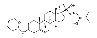 (3β,20S,22E)-24-(methylthio)-3-[(tetrahydro-2H-pyran-2-yl)oxy]cholesta-5,22,24-trien-20-ol Structure