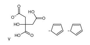 cyclopenta-1,3-diene,hydron,2-hydroxypropane-1,2,3-tricarboxylate,vanadium结构式