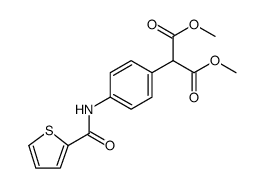 Propanedioic acid, 2-[4-[(2-thienylcarbonyl)amino]phenyl]-, 1,3-dimethyl ester结构式