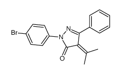 2-(4-Bromo-phenyl)-4-isopropylidene-5-phenyl-2,4-dihydro-pyrazol-3-one Structure