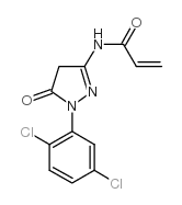 1-(2,5-二氯苯基)-3-丙烯酰胺基-5-吡唑酮结构式