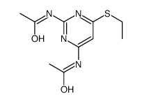 N-(2-acetamido-6-ethylsulfanylpyrimidin-4-yl)acetamide结构式