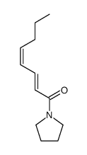 (2E,4Z)-1-(1-oxo-2,4-octadienyl)pyrrolidine结构式