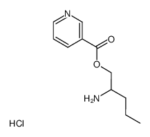 Nicotinic acid 2-amino-pentyl ester; hydrochloride Structure