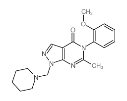 4-(2-methoxyphenyl)-3-methyl-9-(1-piperidylmethyl)-2,4,8,9-tetrazabicyclo[4.3.0]nona-2,7,10-trien-5-one picture