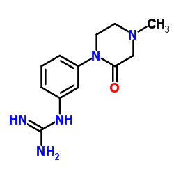 1-[3-(4-Methyl-2-oxo-1-piperazinyl)phenyl]guanidine结构式