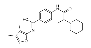 N-(3,4-dimethyl-1,2-oxazol-5-yl)-4-(2-piperidin-1-ylpropanoylamino)benzamide Structure