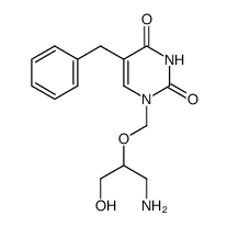 1-((2-hydroxy-1-(aminomethyl)ethoxy)methyl)-5-benzyluracil structure