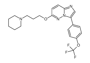 6-(3-piperidin-1-yl-propoxy)-3-(4-trifluoromethoxy-phenyl)-imidazo[1,2-b]pyridazine Structure