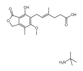 6-(4-hydroxy-6-methoxy-7-methyl-3-oxo-5-phthalanyl)-4-methyl-4-hexenoic acid t-butylamine salt Structure