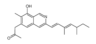 3-<3',5'-Dimethyl-heptadien-(2',4')-yl>-6-acetonyl-7-methyl-8-hydroxyisochinolin, Aporotioramin Structure