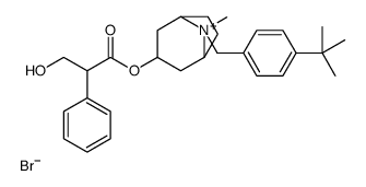 [8-[(4-tert-butylphenyl)methyl]-8-methyl-8-azoniabicyclo[3.2.1]octan-3-yl] 3-hydroxy-2-phenylpropanoate,bromide结构式