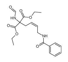 (4-benzoylamino-but-2c-enyl)-formylamino-malonic acid diethyl ester Structure