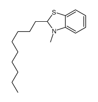 3-methyl-2-nonyl-2H-1,3-benzothiazole结构式