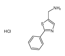 (2-phenylthiazol-5-yl)methanamine hydrochloride Structure