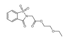 2-ethoxyethyl 2-(1,1-dioxido-3-oxobenzo[d]isothiazol-2(3H)-yl)acetate Structure