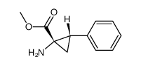 Cyclopropanecarboxylic acid, 1-amino-2-phenyl-, methyl ester, (1S-cis)- (9CI) Structure