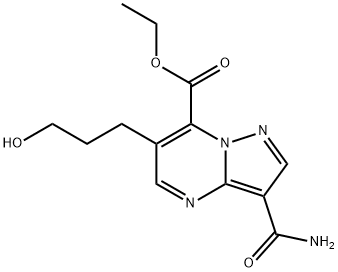 Ethyl 3-Carbamoyl-6-(3-hydroxypropyl)pyrazolo[1,5-a]pyrimidine-7-carboxylate Structure